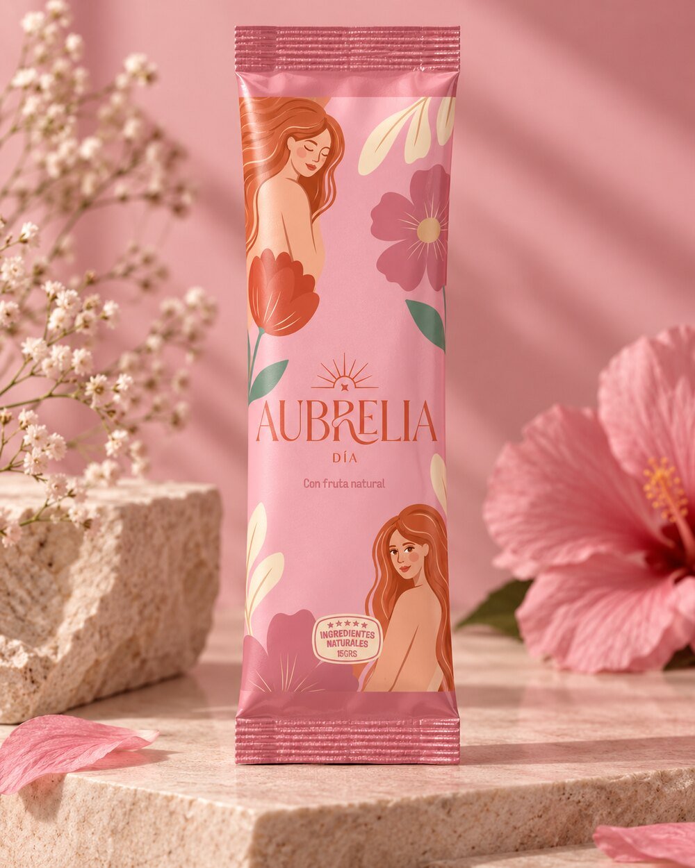 Sobre diurno de Aubrelia, para disolver en un vaso de agua fría en la mañana