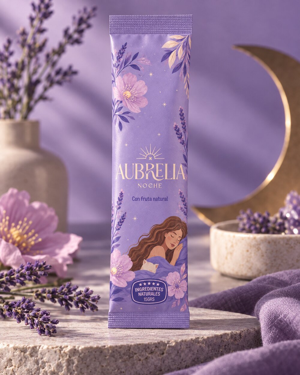 Sobre nocturno de Aubrelia, para disolver en infusión o leche caliente antes de dormir